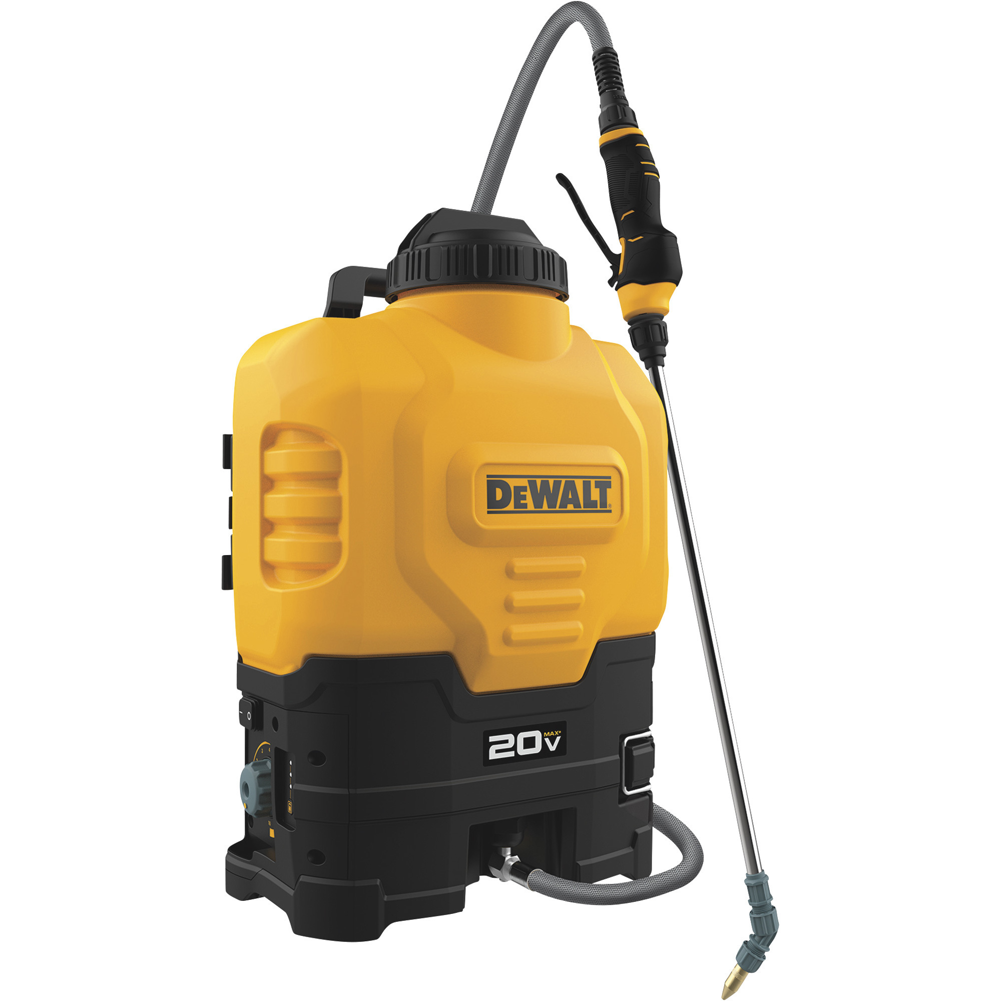 DEWALT 20 Volt Li-Ion Backpack Sprayer, 4-Gallon Capacity, 0.1-0.6 GPM, Model# DXSP190681